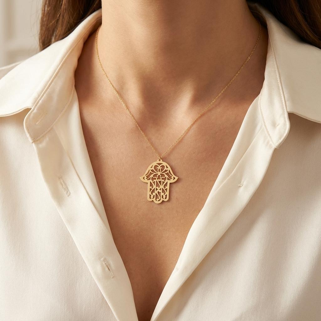 Hamsa Kolye - p02 hamsa kolye boyun 1